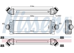 HLADNJAK INTERCOLERA FORD TRANZIT 06- 2.2 TDCI FORD CUSTOM 013-