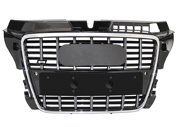 MASKA AUDI A3 08- MOD S-3 CRNA/SJAJNA KROM OKVIR ZA SENZ. S NOSA