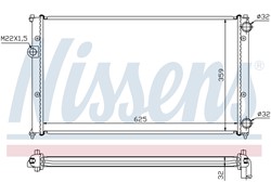 HLADNJAK VODE VW CADDY 1,9 SDI 628MMX377MM