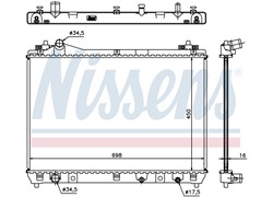 HLADNJAK VODE 1.9 DDIS (45X69X16) SUZUKI GRAND VITARA 05-