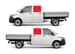 STAKLO ZAD. VRATA VW T5 03-015 DX ZA PUTARA