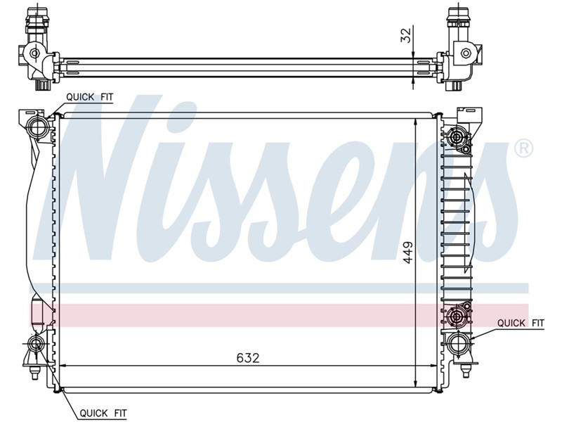 HLADNJAK VODE 3,0T 3,2 A/T AUDI A4 00-04