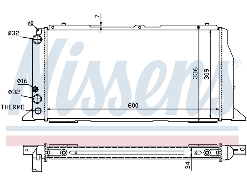 HLADNJAK VODE AUDI 80 III 86-91 16D-16T