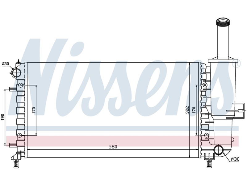 HLADNJAK VODE FIAT PUNTO II 1,2/1,2-16V AC+