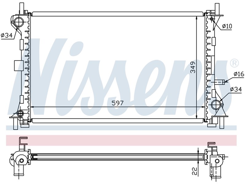 HLADNJAK VODE FORD FOCUS 1400,1600 16V 98- 98AB8005