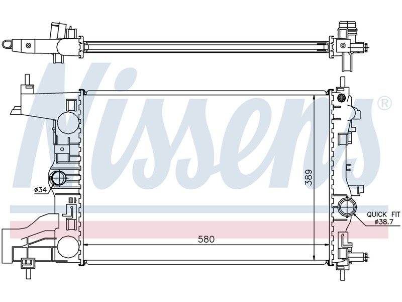 HLADNJAK VODE OPEL ASTRA J 09- 1,6 1,4