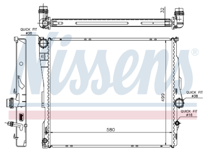 HLADNJAK VODE BMW 07-011  2,5 3,0 AUT