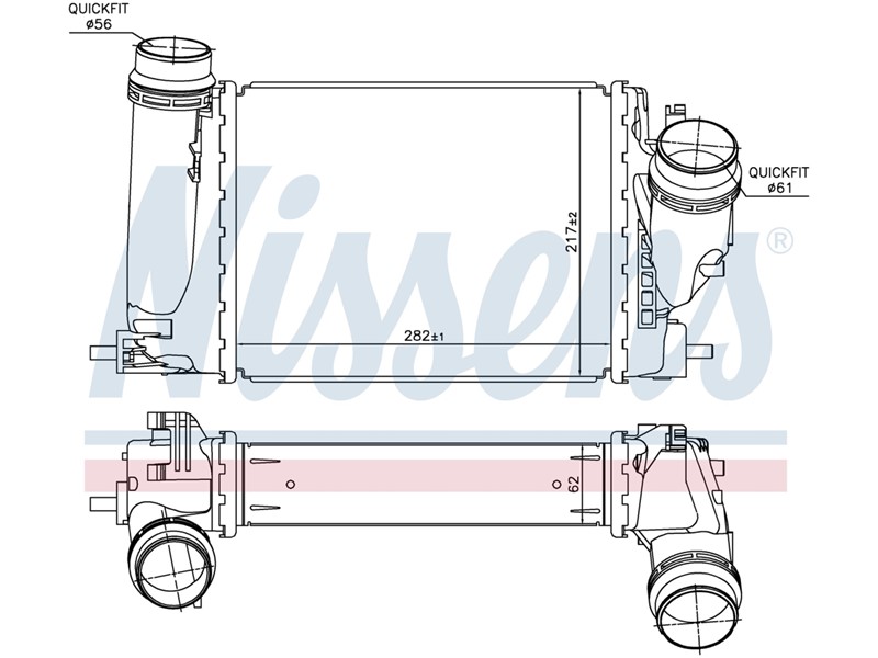 HLADNJAK INTERCOLERA MEGAN 015- 1,6 NISSAN QUASHAI 014-