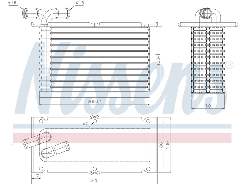 HLADNJAK INTERCOLERA AUDI A3  03- 1,2 TDI