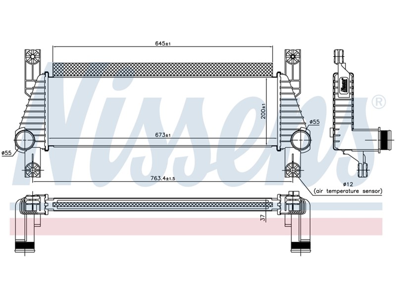 HLAD.INTERC.2.2 TDCI DSL(673X200X37)-FORD RANGER 12-15