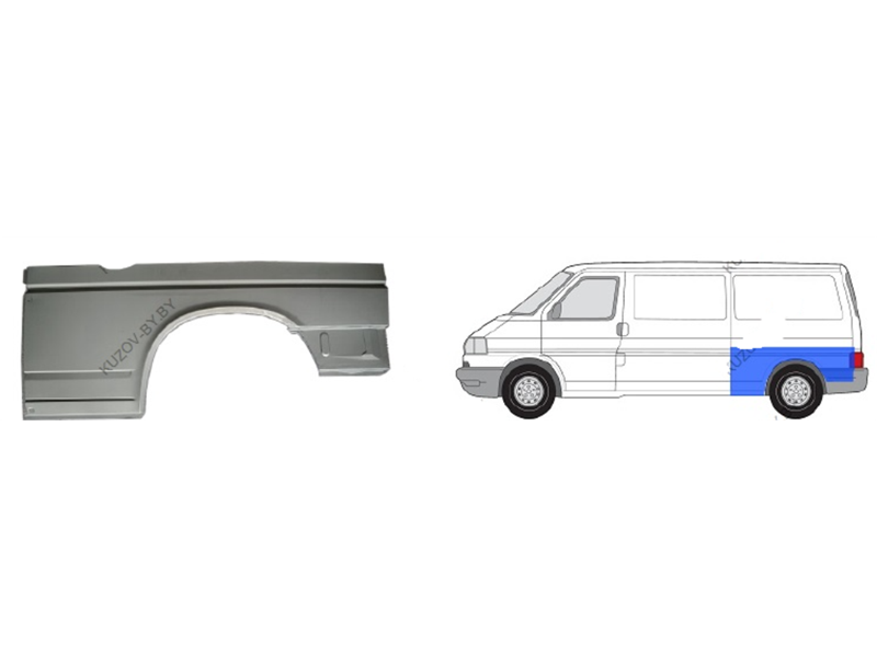 RUB VW T-4 91-03 Z/L DUŽI POLUSTRANICA