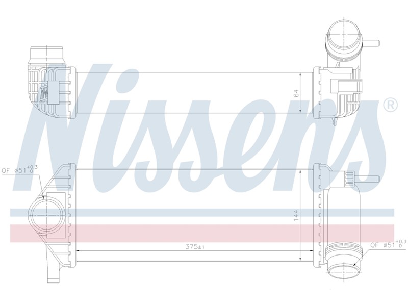 HLADNJAK INTERCOLERA REN KANGO 08- 1,5 MERC CITAN