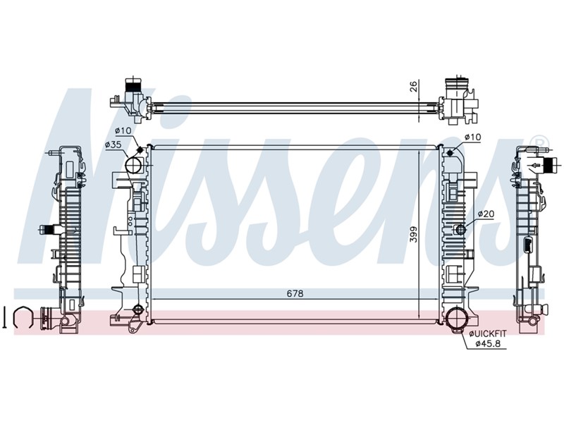 HLADNJAK VODE VW T5 03-/MER.SPRINTER 05- 2,2/2,5