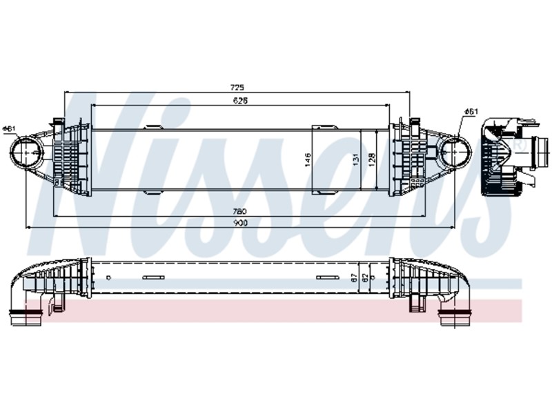 INTERCOLER MERC W204 1,6 1,8 2,1