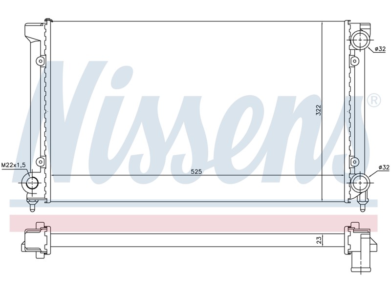 HLADNJAK VODE VW PASSAT 88-93 HLAD 16 AC+/-