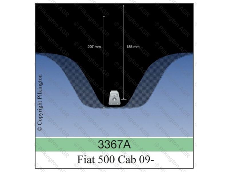 ŠAJBA FIAT 500 CABRIO 09- ANTENA GUARDIAN