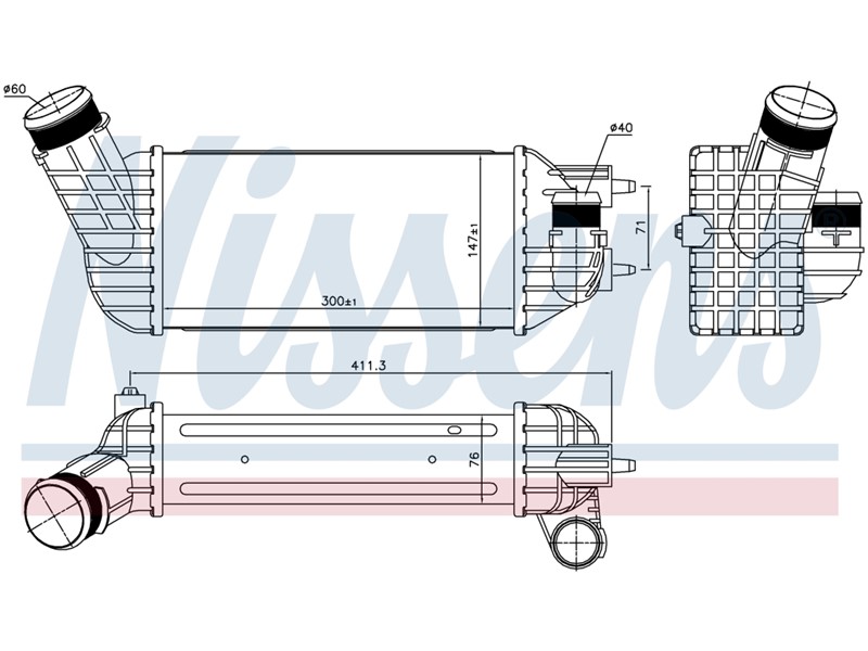 HLADNJAK INTERCOLERA CITROEN C4 010- 2,0 BLUHDI PG 5008