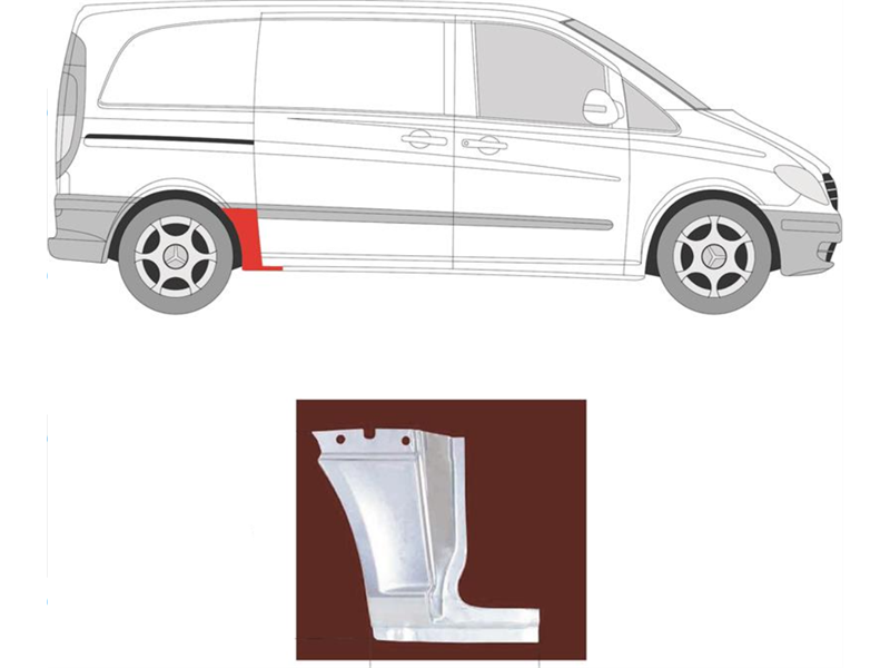 KRAJ ZAD BLATOBRANA PREDNJI DIO MERC VITO 03- DX  3200MM/17CM