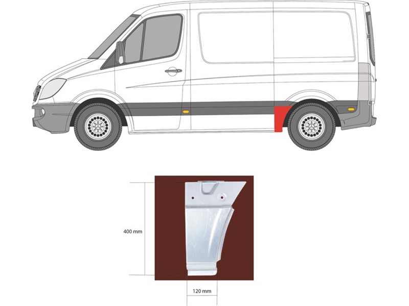 KRAJ ZAD.G BLATOB (PR..DEI) 12CM KRATKI MER. SPRINTER 06- LX