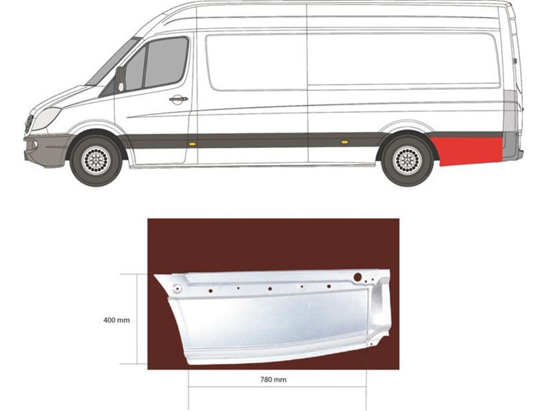 KRAJ ZAD.BLATOBR ZAD DIO(43CM/78CM)MER. SPRINTER 06- LX