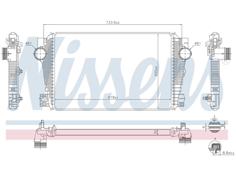 HLADNJAK INTERC. VW AMAROK 010- 2.0 DIZEL