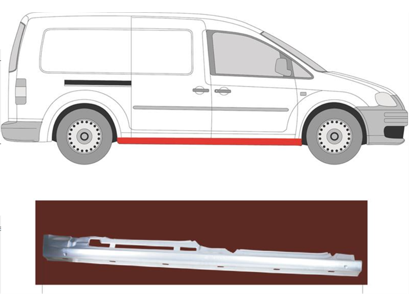 PRAG VW CADDY 04- DX PRODUŽENI ZA ČETVERA VRATA