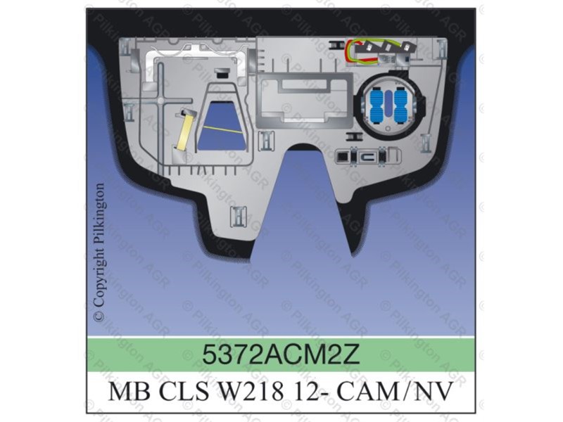 ŠAJBA MERC W218 CLS 015-018  SENZ+GRIJAČ  TELECAM  S.GOBAIN