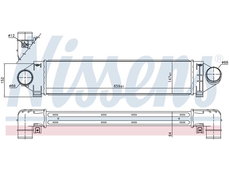 HLADNJAK INTERCOLERA FOR FOCUS C-MAX 03-07 16 18 2,0TDCI