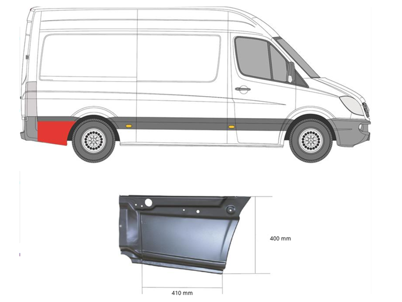 KRAJ ZAD. BLATOBRANA ZAD DIO MERC SPRINTER DX  DIM: 3665MM