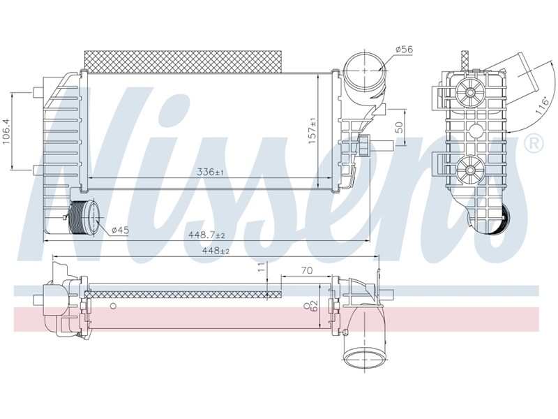 HLADNJAK.INTERCOOLER 1.5-1.6 TDCI/-FORD FOCUS 11-14