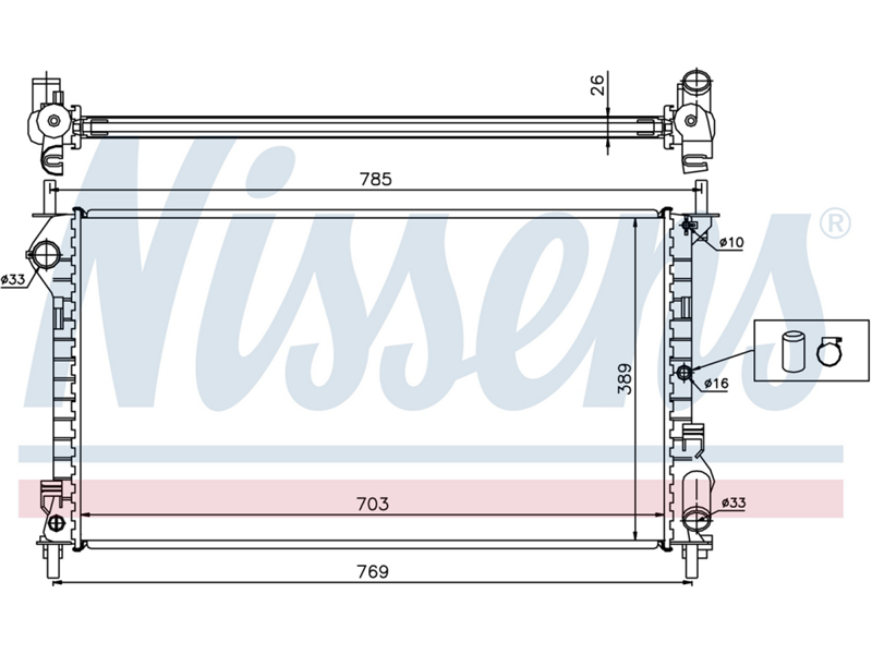 HLADNJAK VODE FORD CONECT 02 1,8TDDI/1,8TDCI