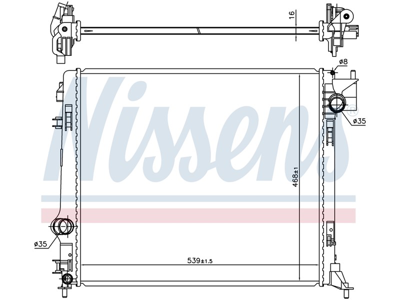 HLADNJAK VODE NISSAN QUASHAI 014- 1,5 DCI