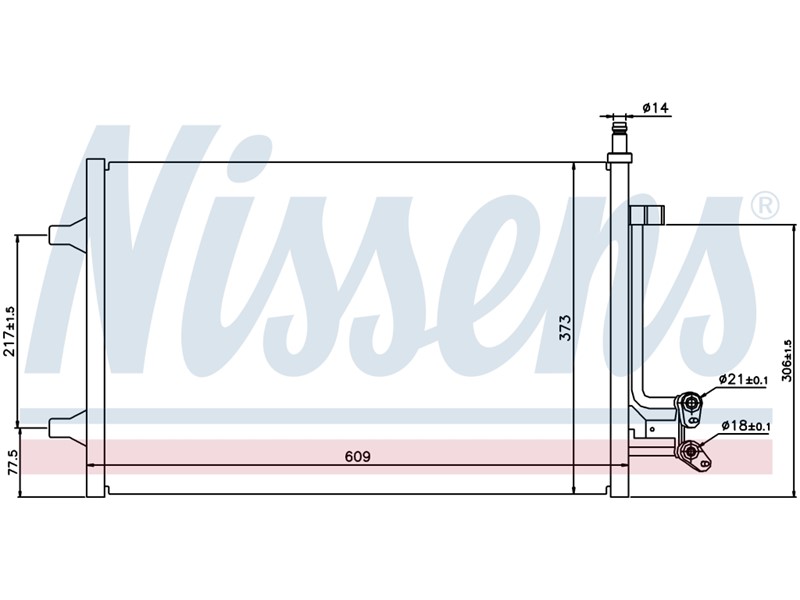 HLADNJAK KLIME FIESTA 1.6 TDCI (55.5X38X1.6)