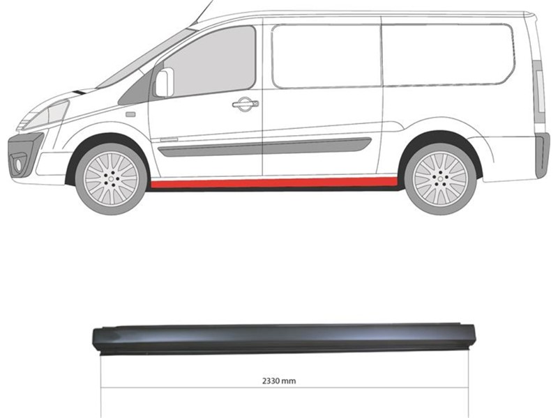 PRAG FIAT SCUDO 07- DX  PRODUŽENI 2330MM