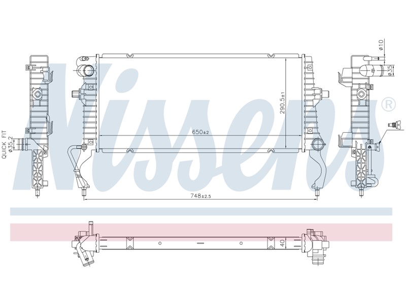 HLADNJAK VODE KIA CEED 1,6 DISEL 018-