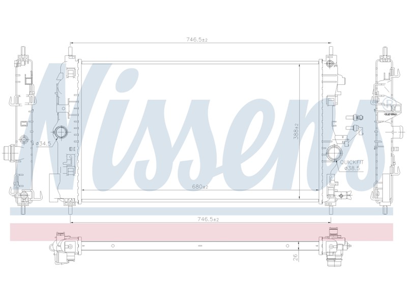 HLADNJAK ISTI 630722  VODE OPEL ASTRA J 09-