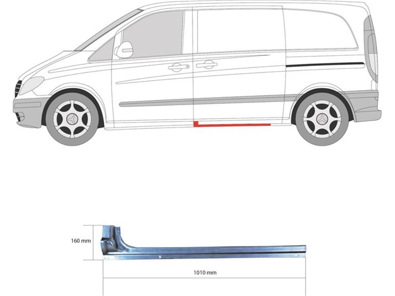 PRAG MERC LX VITO/VIANO(03-10) ISPOD KLIZNIH VRATA