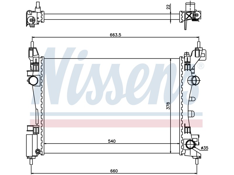 HLADNJAK VODE OPEL CORSA D 10-12-14 AC+