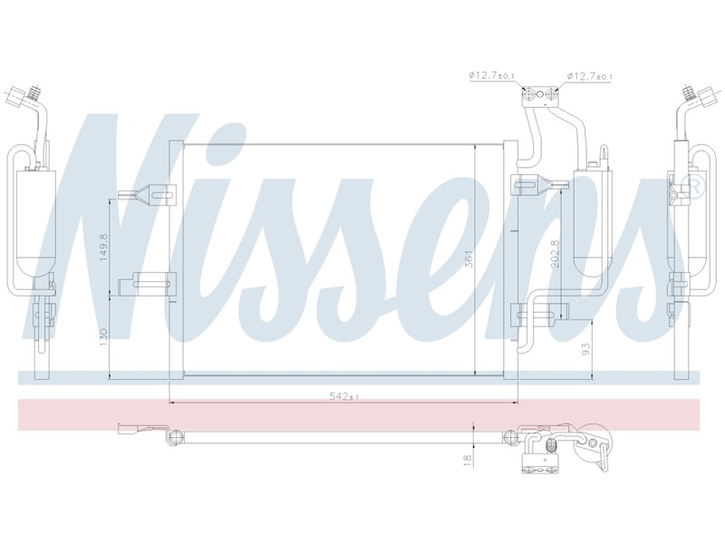 HLADNJAK KLIME OPEL MERIVA 1,4 I 16V-1,6 8V/16V-1,8 8V-1,7