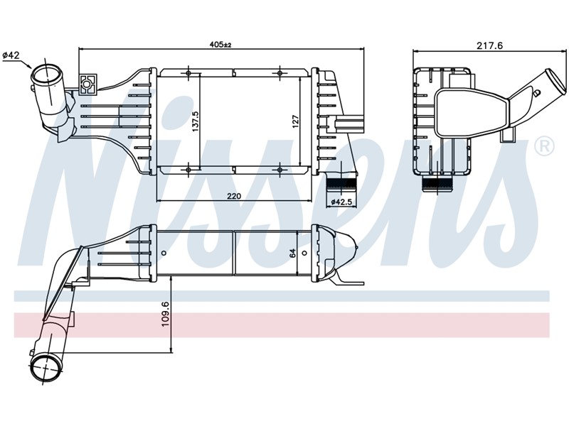 INTERCOLER OPEL ZAFIRA 9--  2,0  2,2 DTI