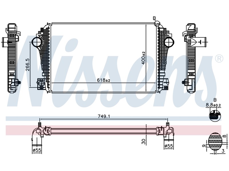 HLADNJAK INTERCOOLERA VW AMAROK 010- 2.0 TDI 2.0 TSI