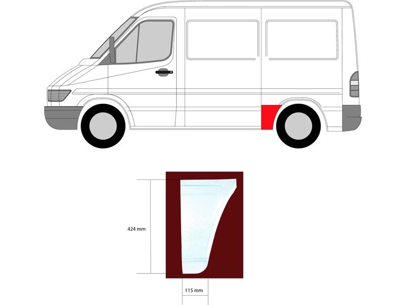 KRAJ ZAD BLATOBRANA PR. DIO 1200MM SPRINTER 96- LX