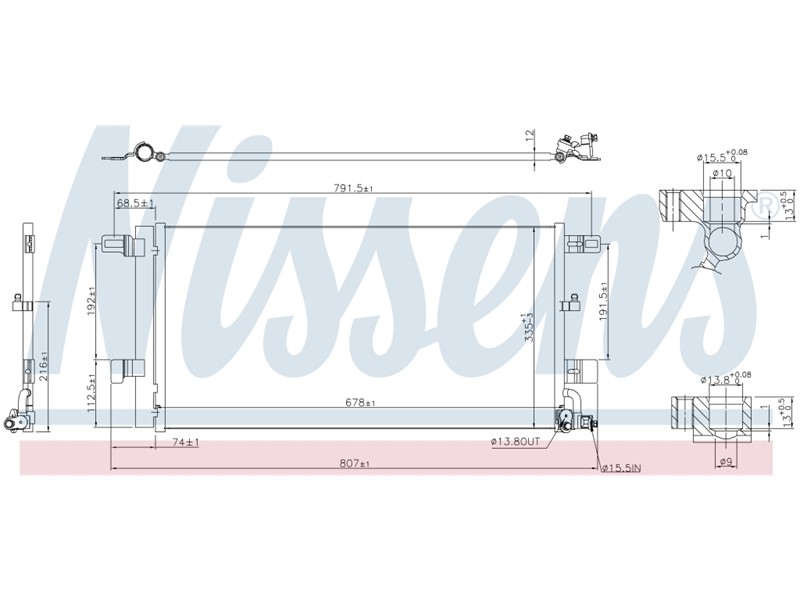 HLAD. KLIME AUDI A4 015- 2.0 TFSI BENZIN (678X335X12)