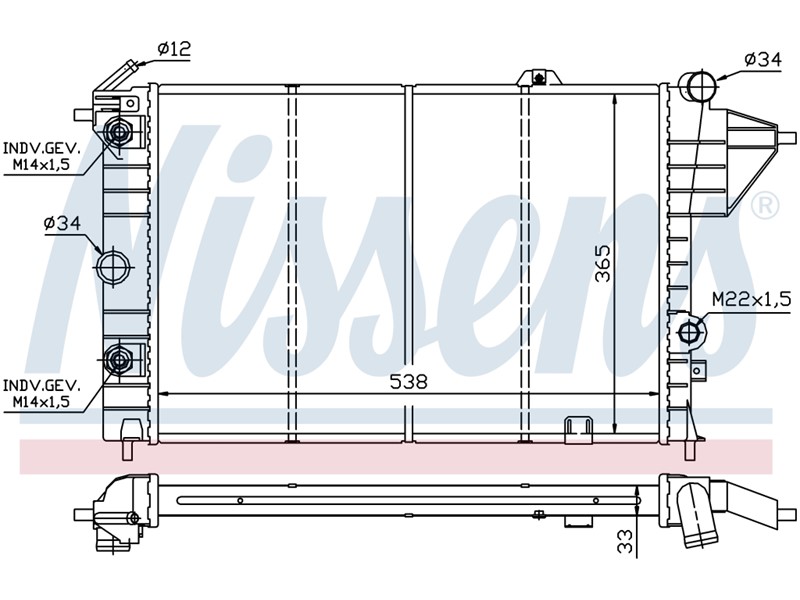 HLADNJAK VODE OPEL VECTRA B 1,6/1,8