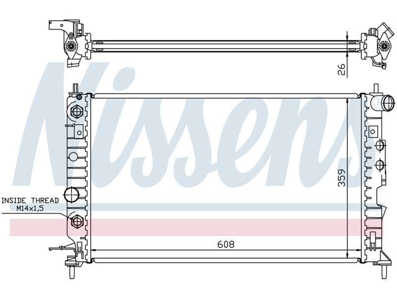 HLADNJAK VODE OPEL VECTRA B 16 18 20 2,5 2,0DI