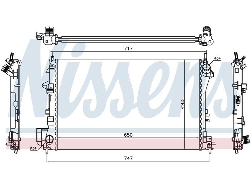 HLADNJAK VODE OPEL VECTRA C . 1.6-18I 16V(65X40.5)Z16XE-Z18X