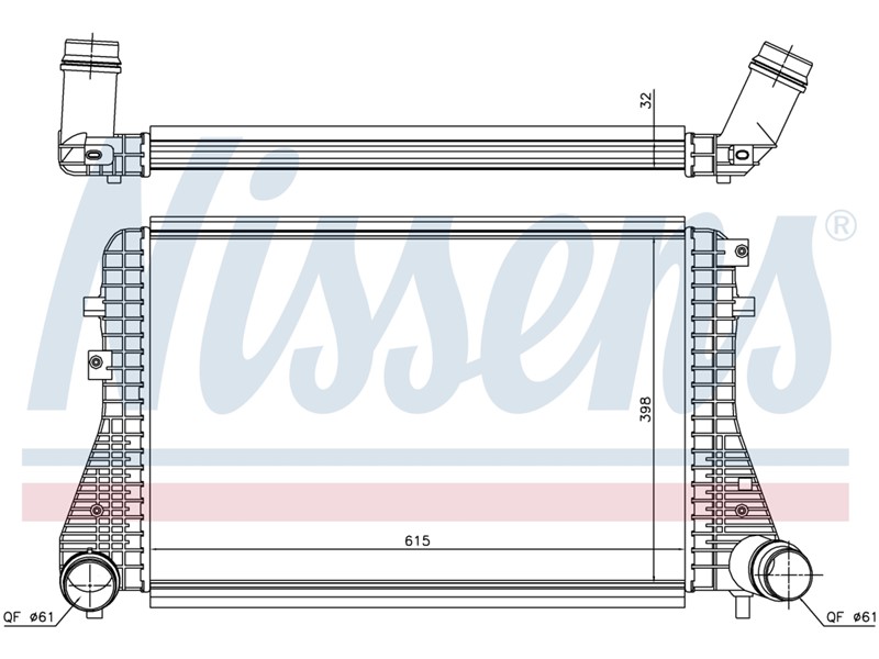 HLADNJAK INTERCOOLERA VW GOLF VI 08- 2.0 TDI