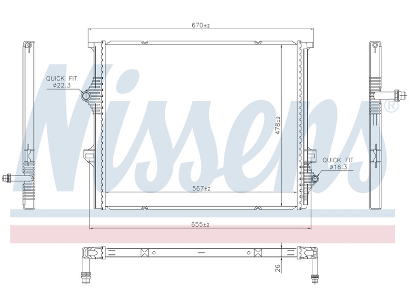 HLADNJAK MOTORA DODATNI BMW F30 014- 2,0 /3,0 BENZIN
