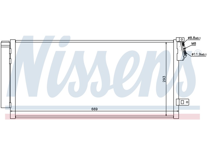 HLADNJAK KLIME FIAT DOBLO 2010- 13 JTD