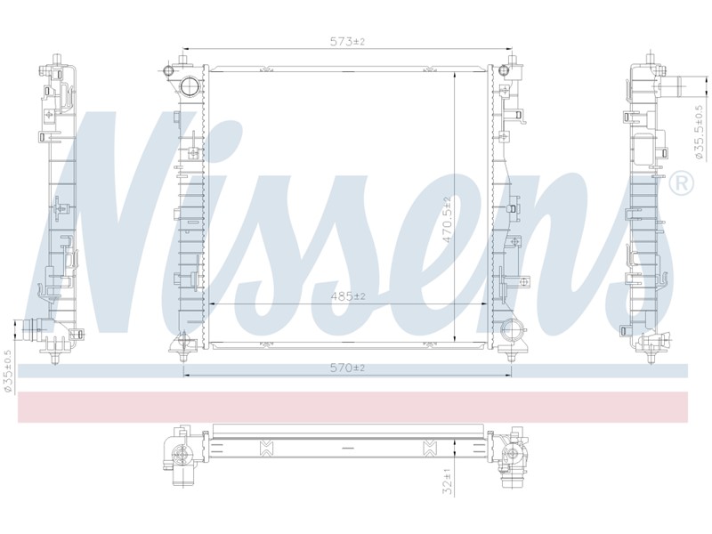 HLADNJAK VODE KIA SPORTAGE 022- 1,6GDI